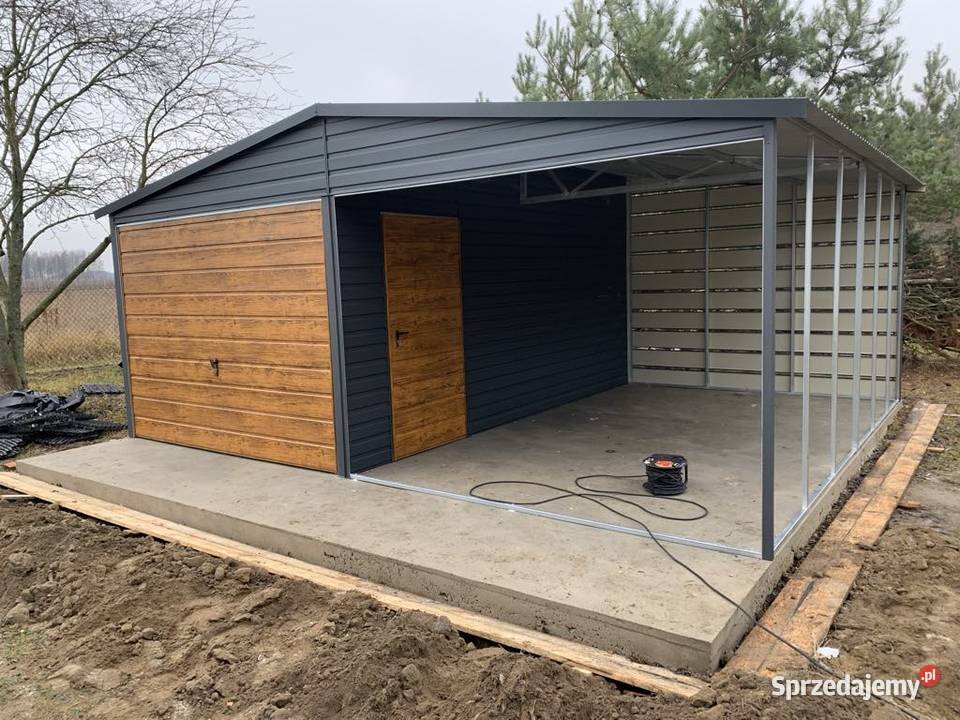 Garaż blaszany wiata Wzmocniony PROFILAMI Sandomierz