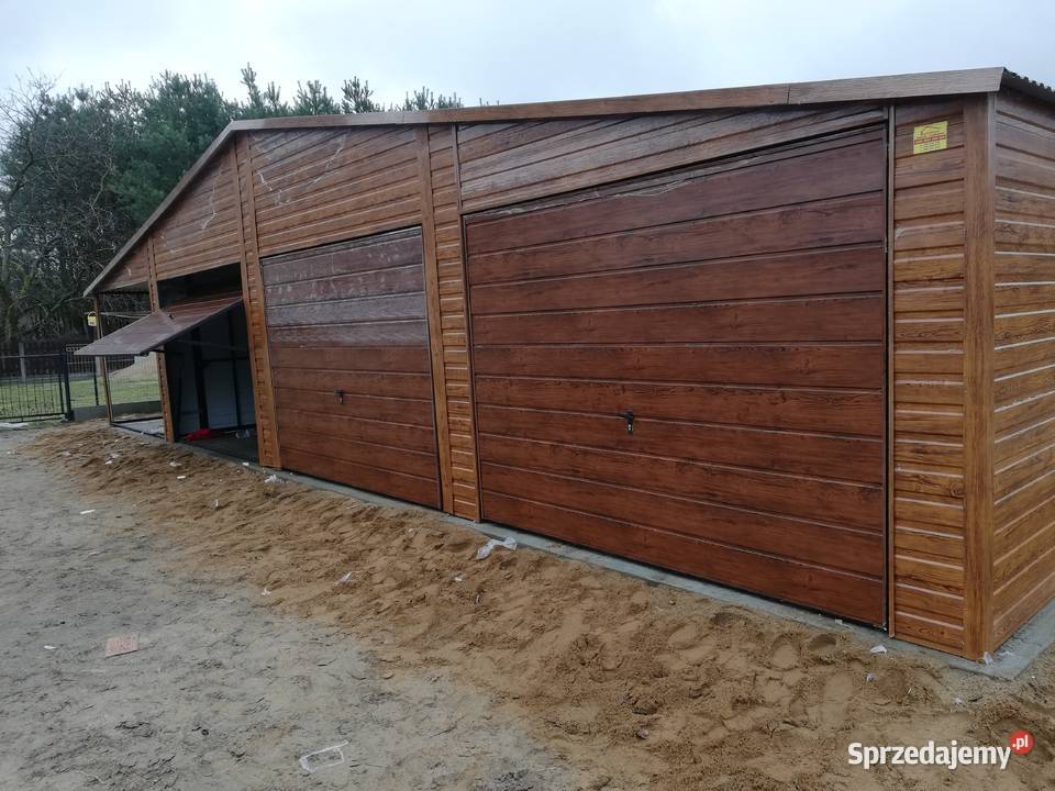 Garaż Blaszany z zadaszeniem bocznym Garaże