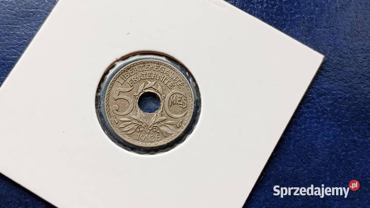 Stare monety 5 centym 1936 Francja Lesko sprzedam