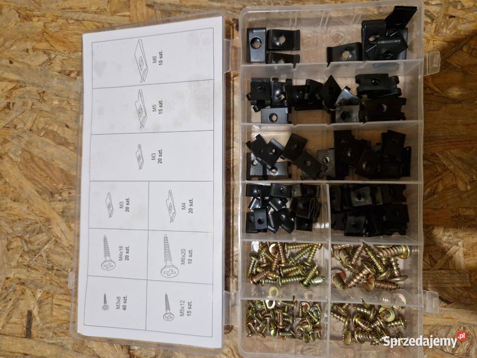 WKRĘTY I PODKŁADKI DO KAROSERII MIX ZESTAW 170 Głogowa sprzedam