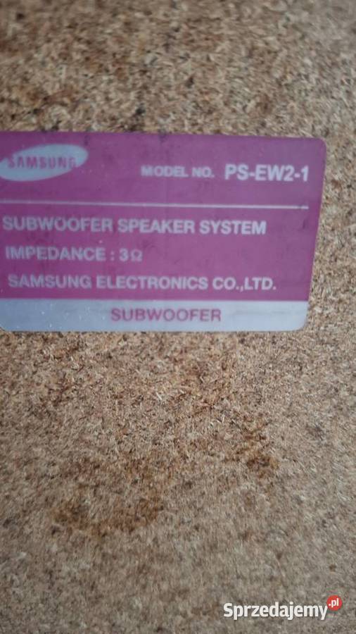 Subwoofer Samsung pasywny Słuchawki i głośniki Wadowice