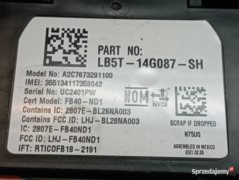 MODUŁ LB5T14G087SH Lincoln Navigator IV 20172024 osobowe Części samochodowe świętokrzyskie