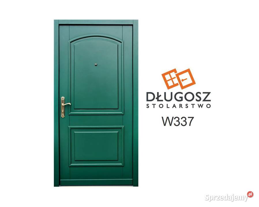 Drzwi DŁUGOSZ zewnętrzne RAL6005 zieleń mchu śląskie