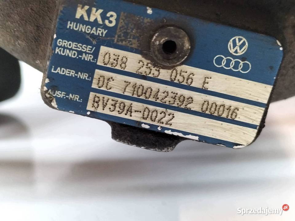 TURBOSPRĘŻARKA 038253056E BV39A0022 19 TDI VW świętokrzyskie sprzedam