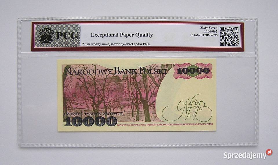 Polska 10 000 r 1987 Seria L PCG 67 EPQ NOTA