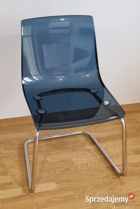 KRZESŁO IKEA TOBIAS niebieskie przezroczyste 82cm Kalisz