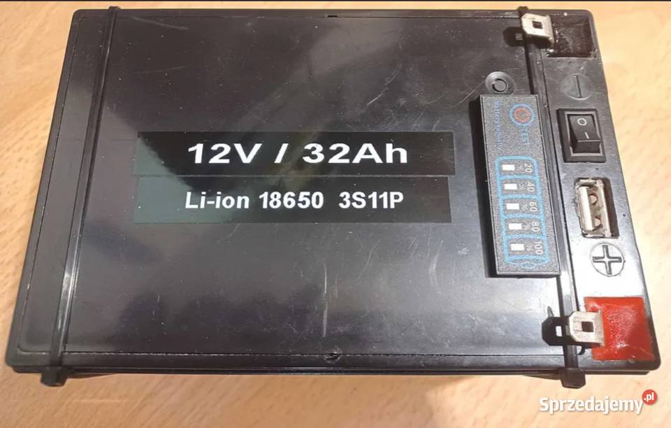 Akumulator 12V32Ah 18650 Liion 3s11p USB 5V3A Katowice sprzedam