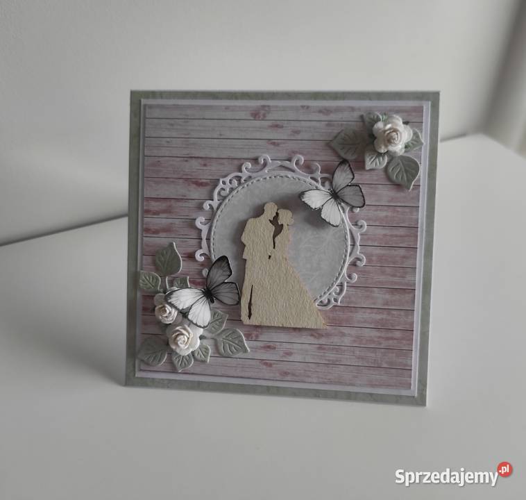 Kartka okolicznościowa ręcznie robiona na ślub