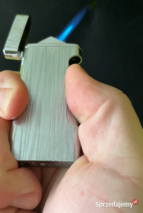 Srebrna Zapalniczka Gazowa Żarowa Mocnym i Ostrowy nad Okszą