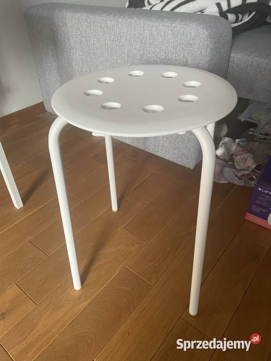 Stołek ikea Marius biały Aleksandrów Łódzki sprzedam