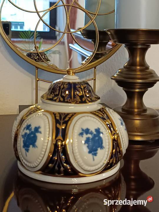 Royal Dux przepiękna stara kobaltowa bomboniera śląskie sprzedam
