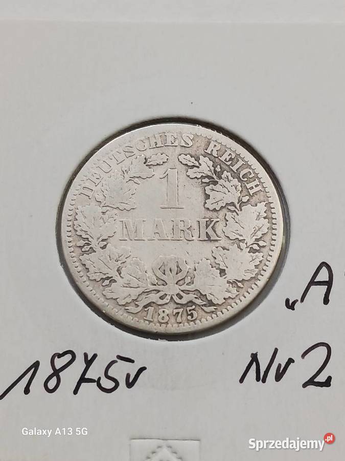 1 Marka Prusy 1875 r 2 mennica A wielkopolskie sprzedam