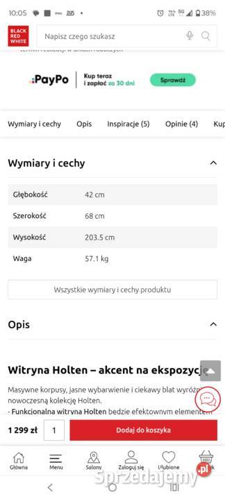 Witryna Holten BRW Łuszczów Drugi