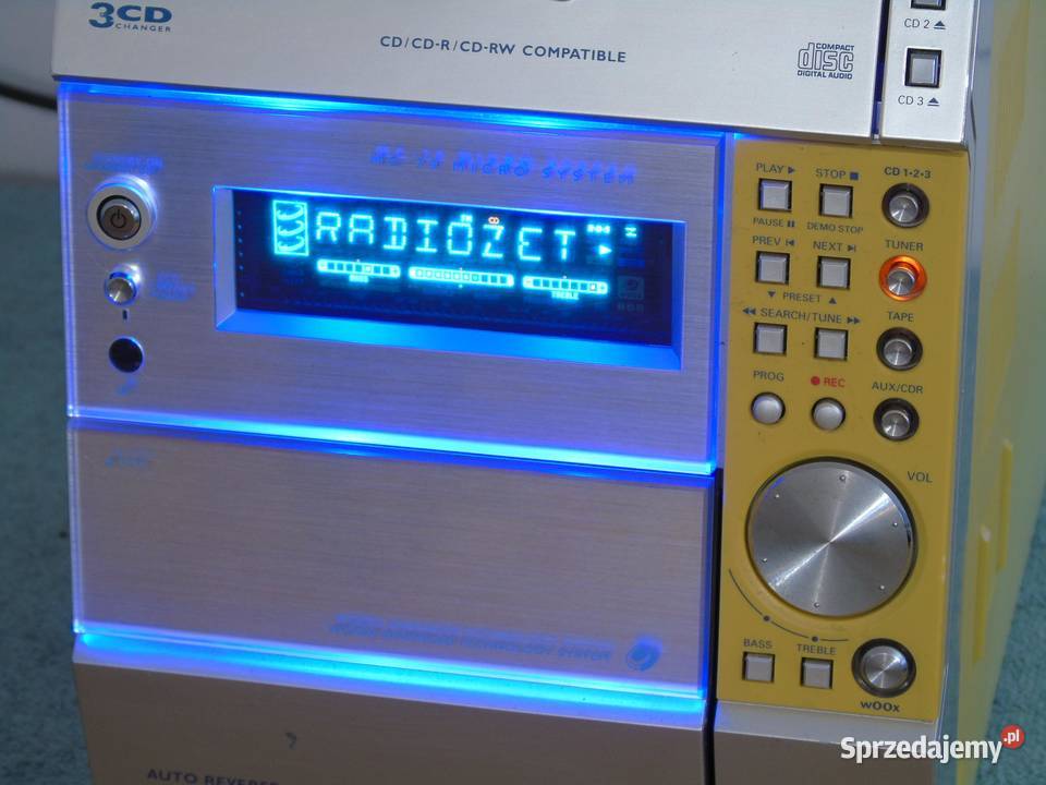 Wieża Philips 80 wat AUX Radio magnetofon Jasło