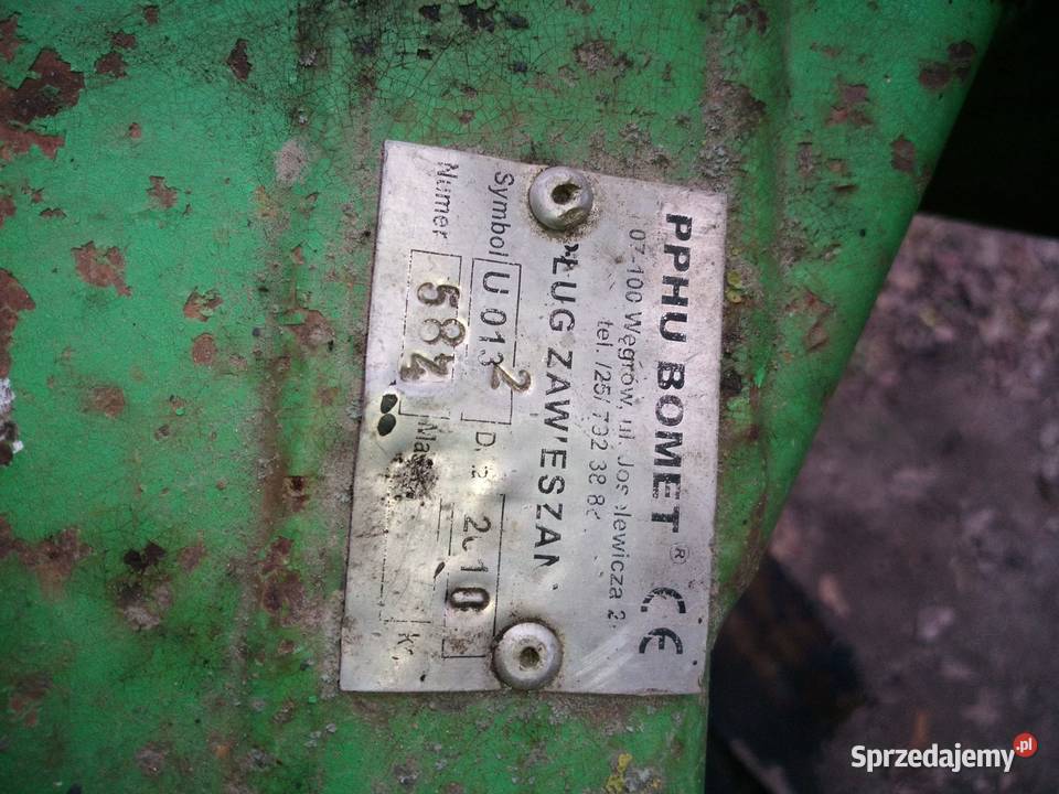 Pług 4 skiby Bomet nieuszkodzony Wiski