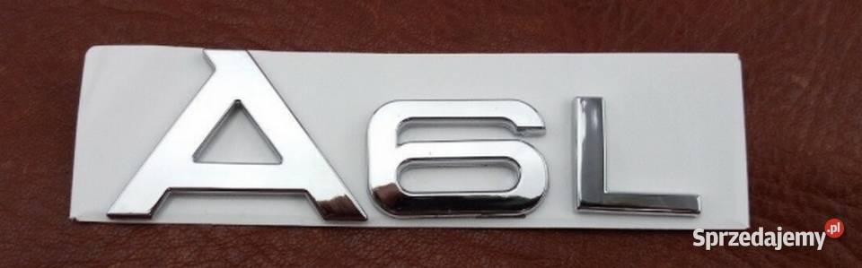 NOWY emblemat A6L znaczek klejany logo srebrny lubelskie Zamość