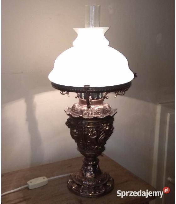 Miedziana lampa ala naftowa styl retro dolnośląskie Góra