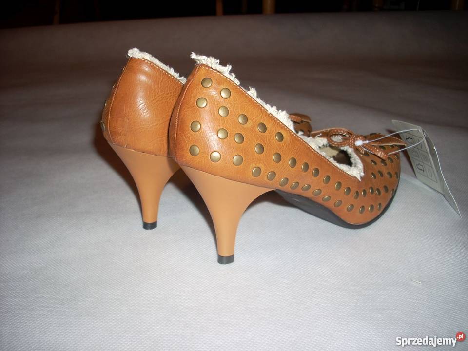 NOWE buty dżety z LNEM 37 szpilki camel Nowy Sącz
