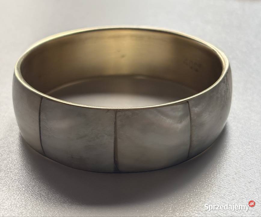 Bransoletka z mosiądzu i macicy perłowej kujawsko-pomorskie Bydgoszcz sprzedam