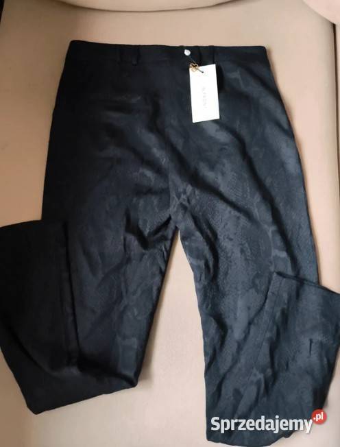 Spodnie Damskie Czarne Wzór Wąż M Nowe InFront Rozmiar 38(M) Spodnie kujawsko-pomorskie Bydgoszcz