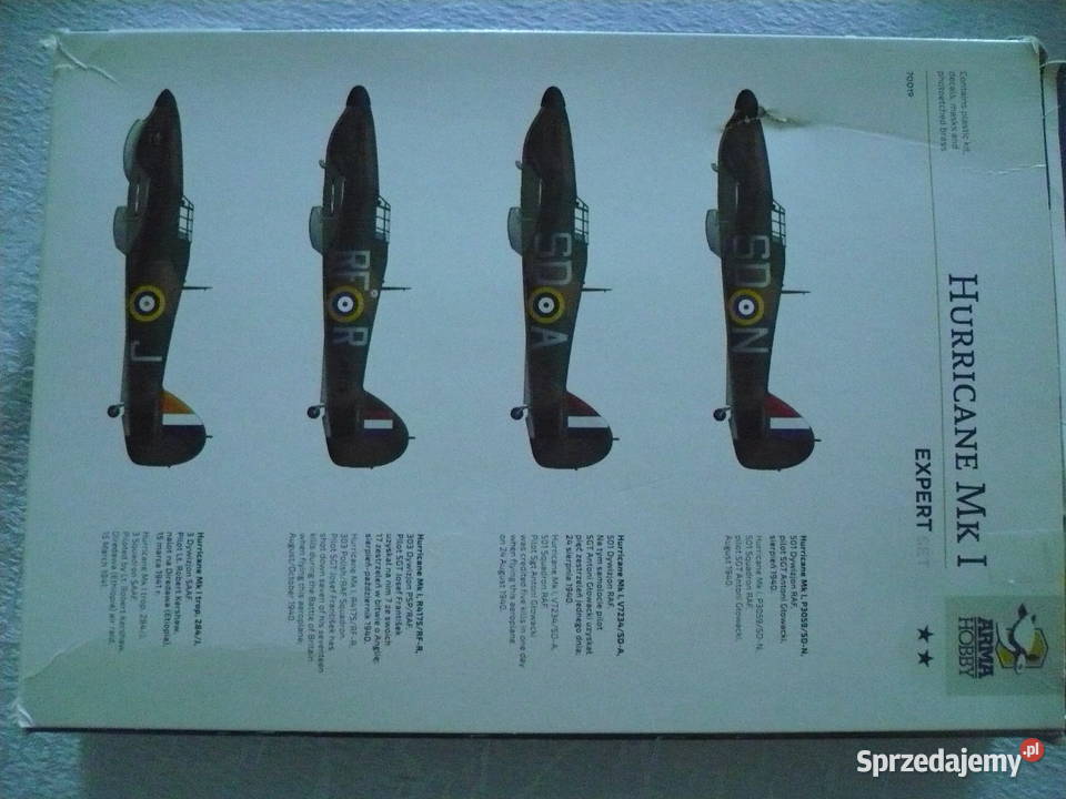 modelarstwo Hurricane mk I 172 Armma Hobby Wałbrzych