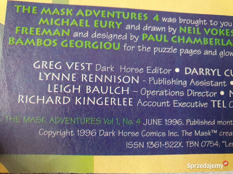 The Mask Adventures komiks w języku angielskim Gdynia