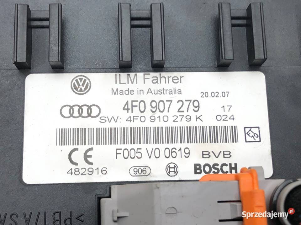 MODUŁ ŚWIATEŁ AUDI A6 C6 4F0907279 0411 Czujniki i sterowniki świateł