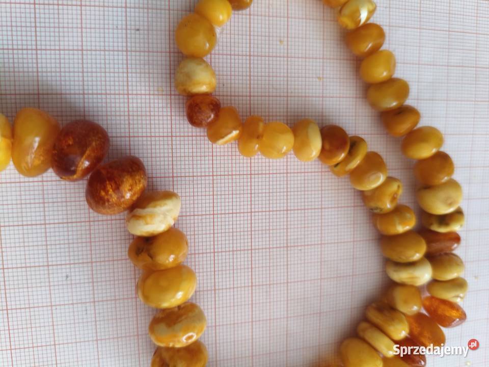Naszyjnik Bursztyn Vintage Rękodzieło podlaskie Białystok
