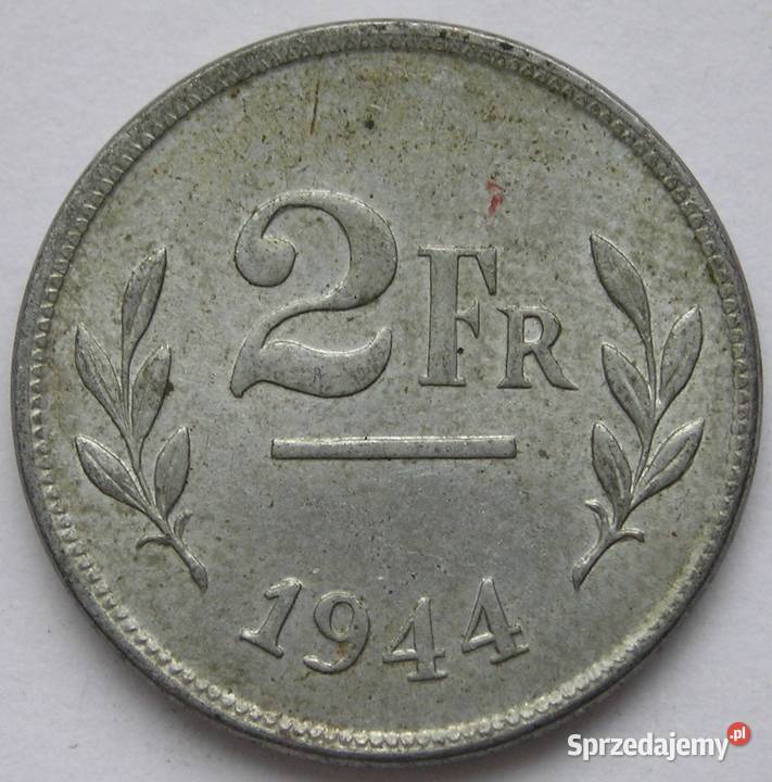 BELGIA 2 FRANKI 1944 STAN MENNICZY Łódź