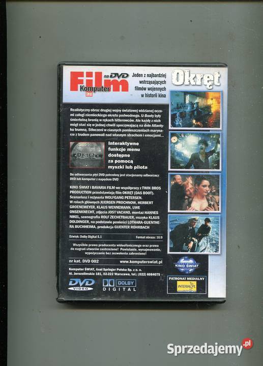 Okręt Wersja reżyserska Film DVD Szczecin sprzedam