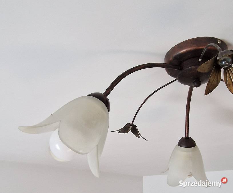 lampa sufitowa trzyramienna kwiat kwiatki małopolskie Kraków
