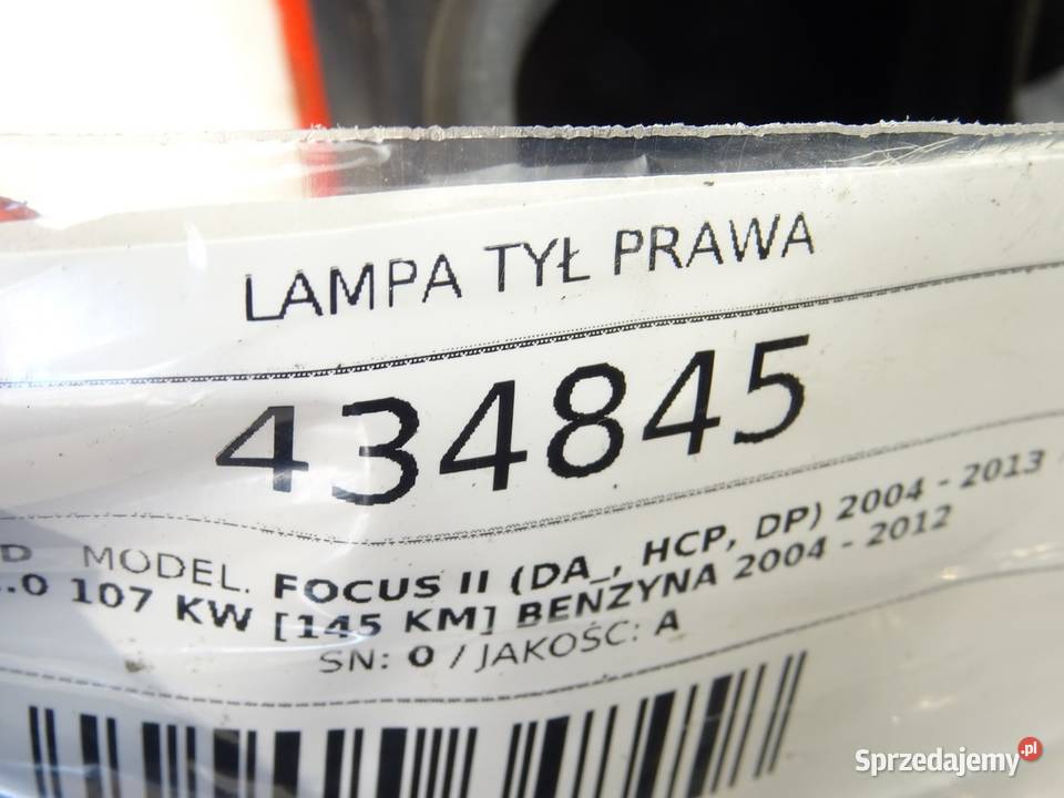 LAMPA TYŁ PRAWA FORD FOCUS II Hatchback 0413 osobowe