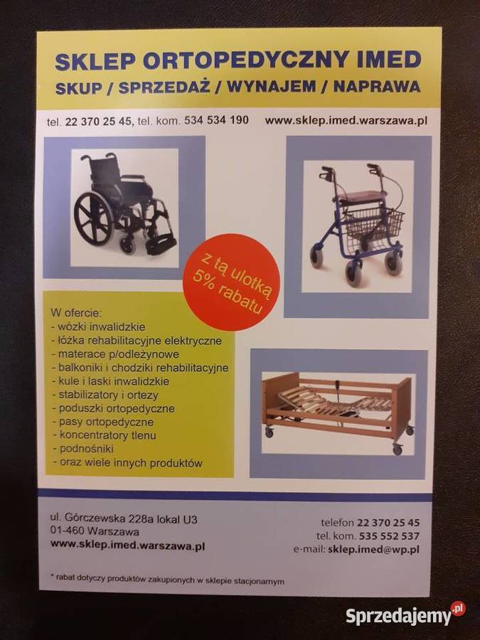 Materace Przeciwodleżynowe Wynajem Warszawa 50zl mazowieckie