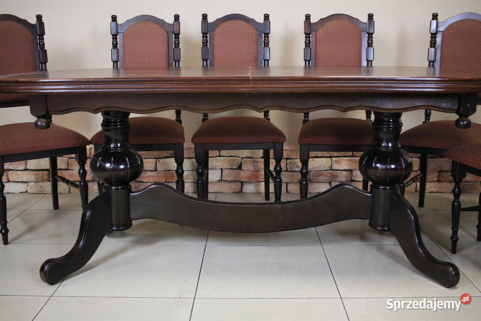 Stół jadalniasalon komplet krzeseł Góra