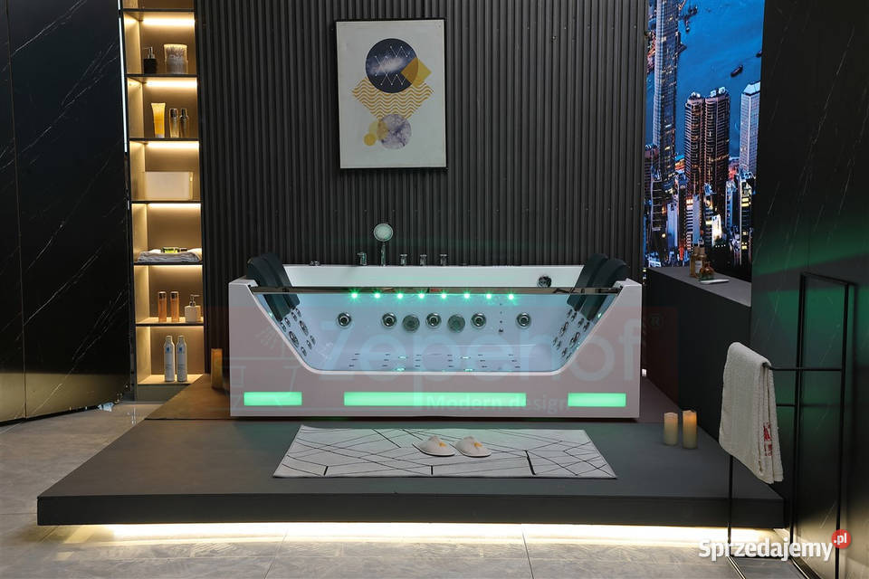 Wanna z hydromasażem 180cmx120cmx59 DYSZE