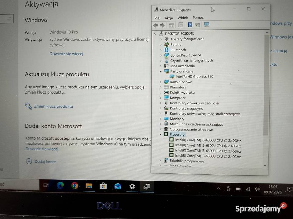 Laptop Dell Latitude 5480 i56300U SSD FHD Dotyk sprzedam