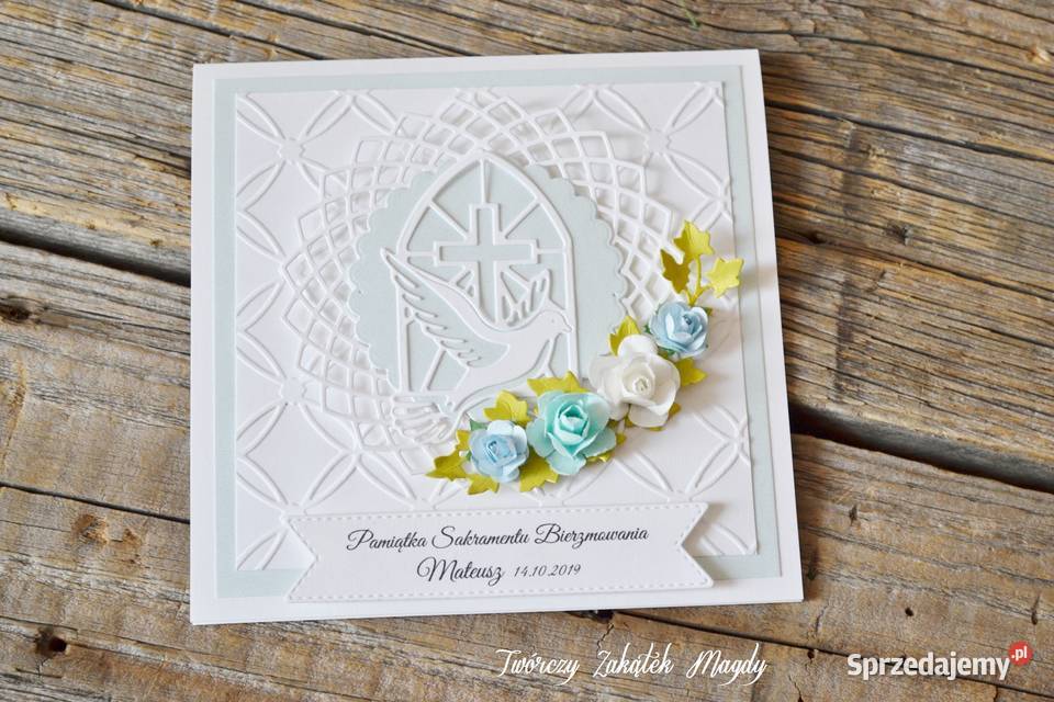 Kartki na Bierzmowanie ręcznie robione różne Słupsk