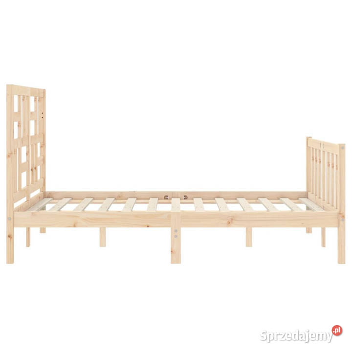 Rama łóżka z wezgłowiem lite drewno WM3193046 Warszawa