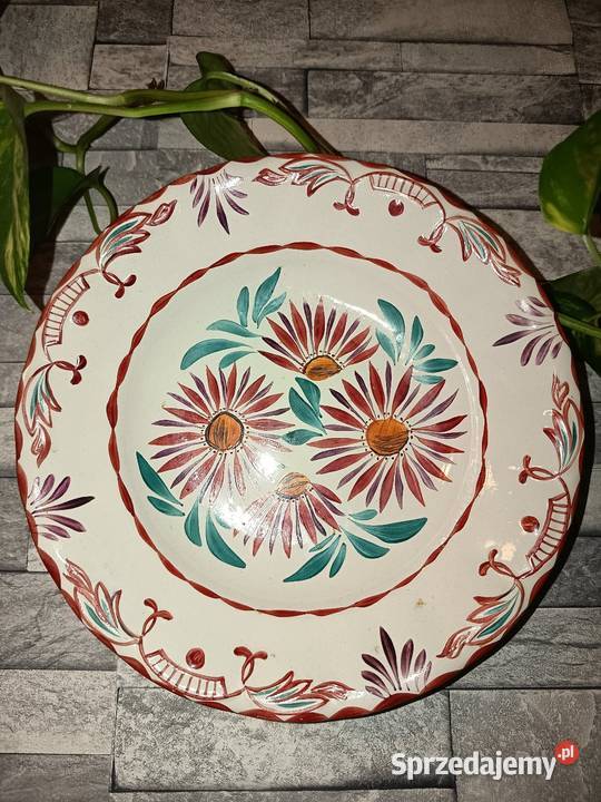 Ręcznie Malowana Patera Talerz Dekoracyjny Styl Bydgoszcz