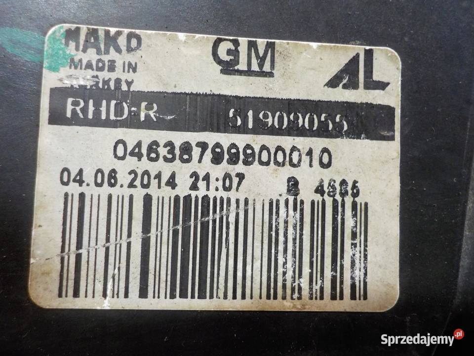 OPEL COMBO D 14r lampa prawa przod 51909055 Suków