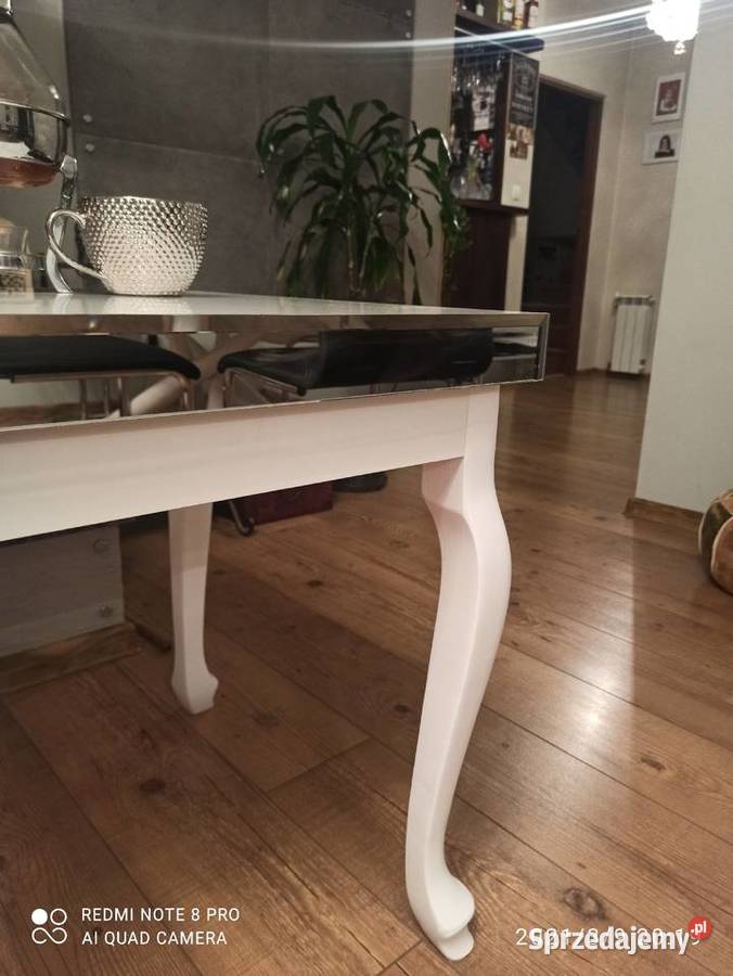 Stolik Glamour 60x60 blat wysoki połysk Stoły, krzesła, biurka