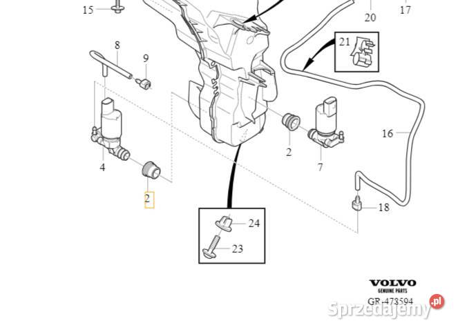 VOLVO S60 V60 XC60 II uszczelka pompki Gadgety motoryzacyjne Bielany Wrocławskie