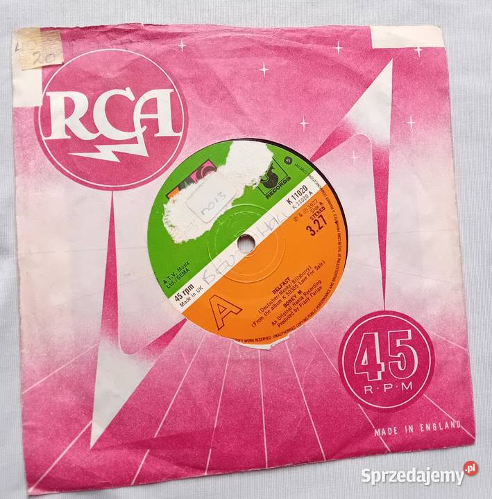 SP Boney M Belfast Plantation Boy Atlantic 1977 Koźminek