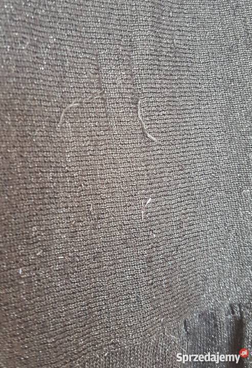Sweter kardigan HM 38 M czarny srebrna nitka H&M Szczecin