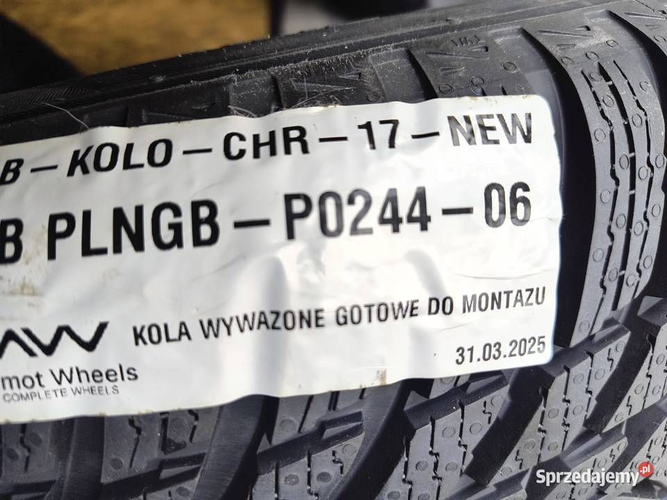 koła zimowe 21560 R17 NOWE OKAZJA komplet opon Zielona Łąka sprzedam