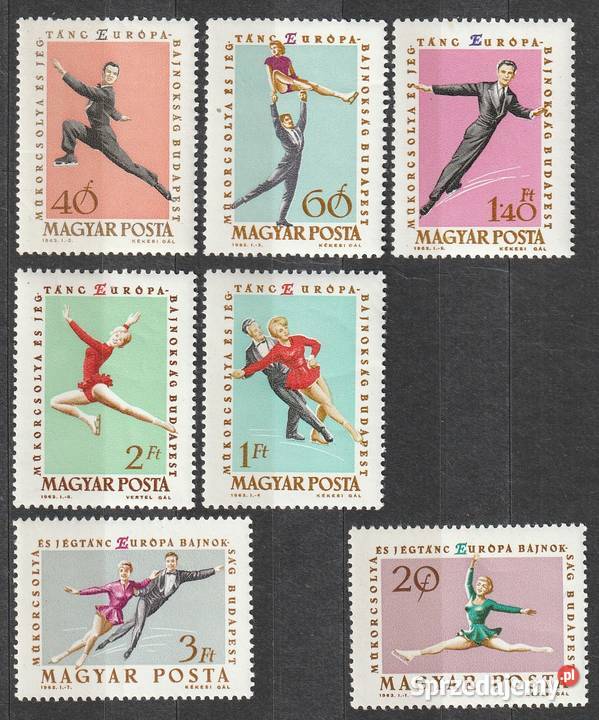 WĘGRY ŁYŻWIARSTWO FIGUROWE ME 1963 CZYSTE Łódź