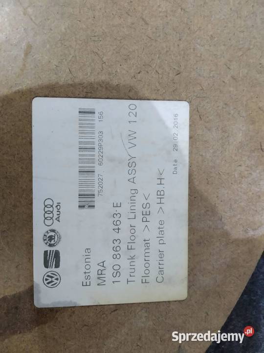 PODŁOGA BAGAŻNIKA BOCZEK LEWY PRAWY DYWAN KPL