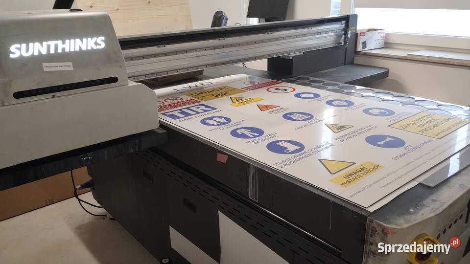 Ploter UV flatbed sunthinks 110x150 CMYKW małopolskie Tarnów