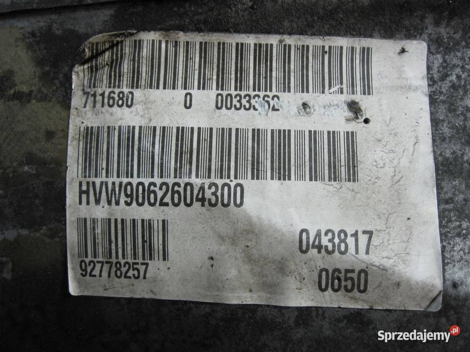 VW CRAFTER 25 TDI 110 10r CEB 185 9062604300 HVW