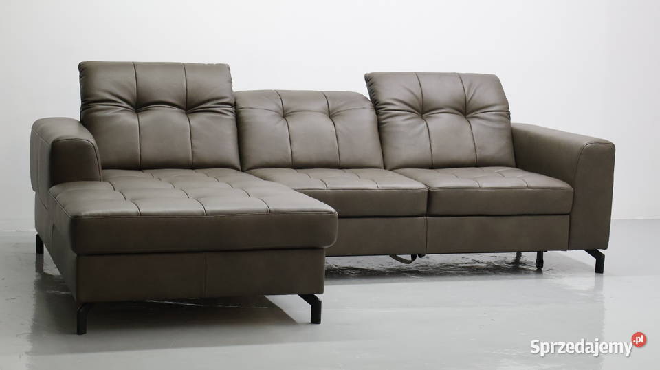 TOG Narożnik z funkcją spania skóra naturalna Poznań sprzedam